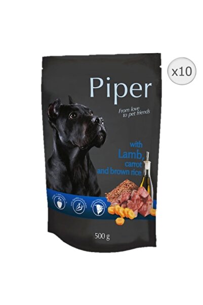 Piper Hrană umedă pentru câini Piper, miel, morcovi și orez brun, 10 x 500 g
