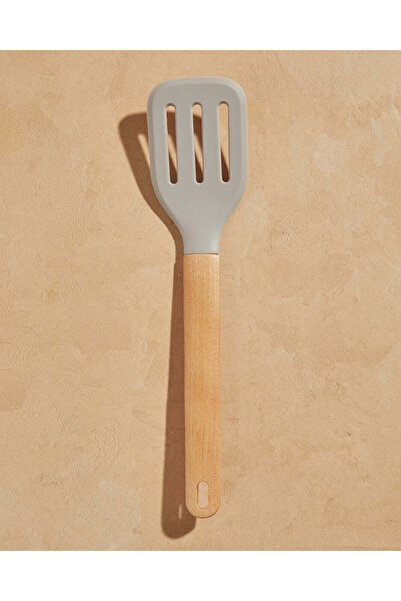 REDTAG Grey Plain Silicone Slotted Turner