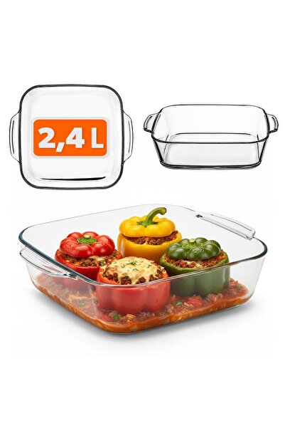 KADAX Vas mic, pătrat, 25 cm, potrivit pentru cuptor, 2,5 l