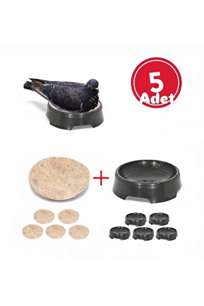 AN-GA AVM Güvercin Folluk 5 Adet ve 5 Adet Keçe Oval Güvercin Folluğu ve Keçesi