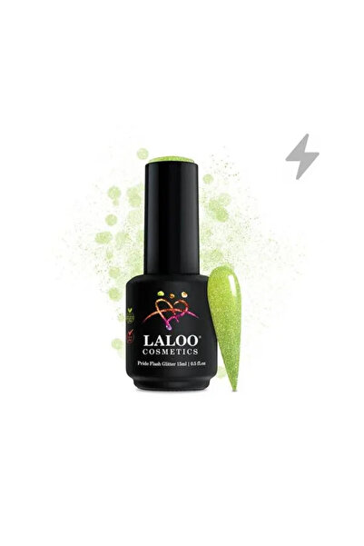 Laloo Cosmetics Gel polish Pride Flash Glitter 01 KIWI Laloo 15ml