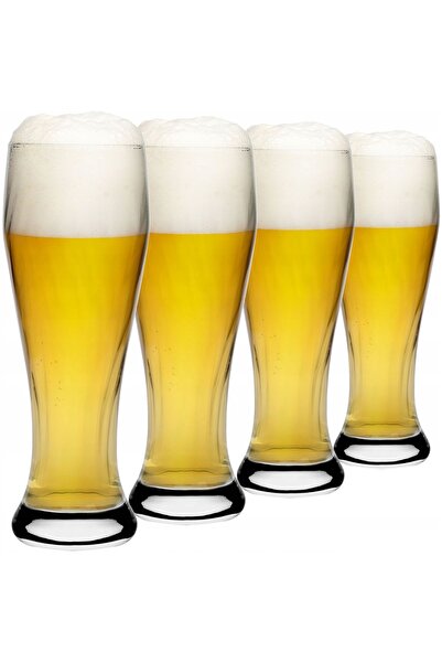 KADAX Halbă de bere 665 ml, sticlă, halbe de bere înalte, set de 4