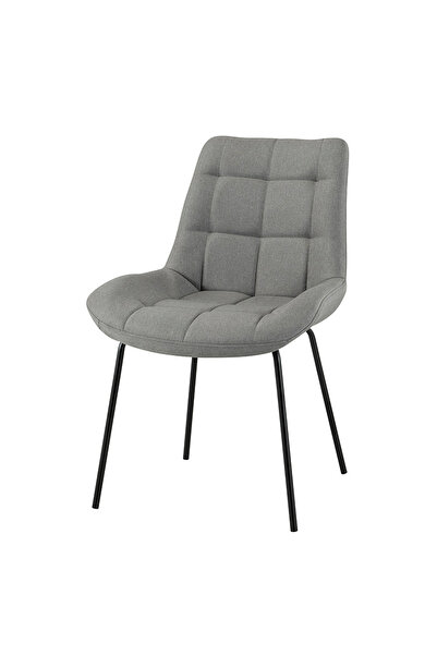 CHOIWIN كرسي طعام، كرسي مكتب، كرسي مرتفع الظهر مُنجّد جلد صناعي رمادي اللون م...