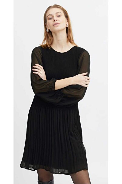 ICHI Rochie Eleganta Inhalla Black