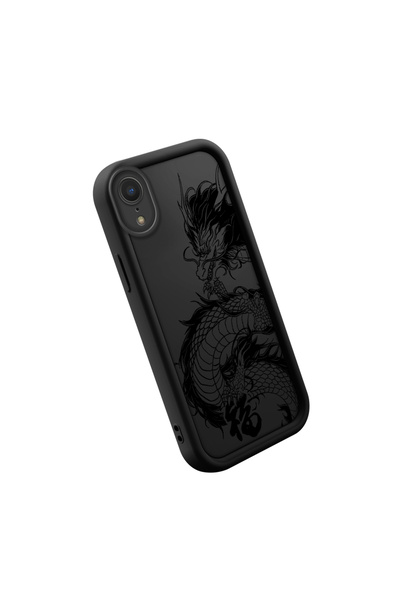 SLIMFELT iPhone XR Yüksek Kaliteli Klasik Ejderha Desenli Kılıf, Lüks, Darbey...