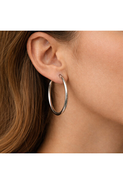 Açıkmeşe Ev Yaşam Ürünleri Minimal steel hoop earrings – unisex classic round...
