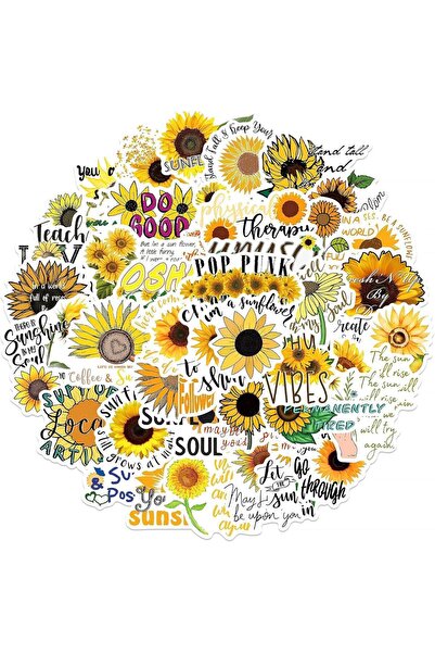 Arabest 50Pcs Inspirational Sunflower Stickers,Laptop Sticker Pack,Waterproof...