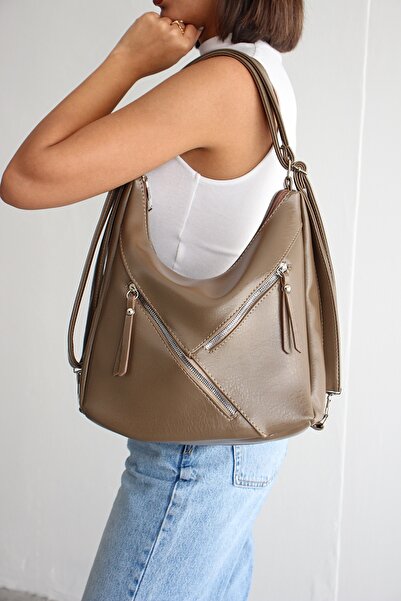 KIRASE New Quality Soft Leather Leather Compartment Medium Bag Back, Shoulder...