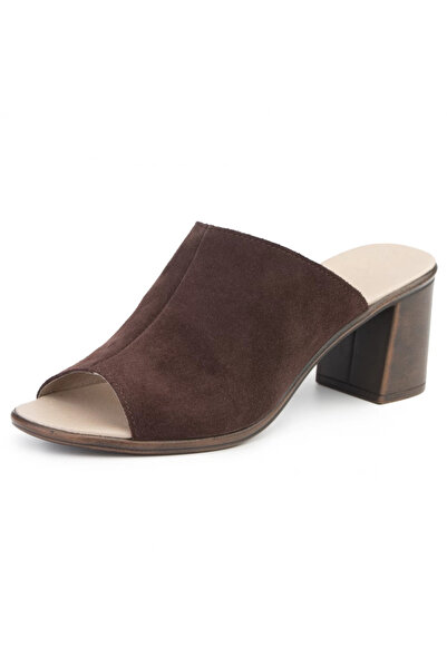 OEM Saboți din piele naturală 038 velur maro