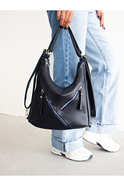 KIRASE New Quality Soft Leather Leather Compartment Medium Bag Back, Shoulder...