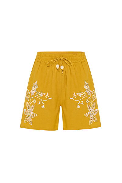 Mudo Embroidered Shorts with Elastic Waist