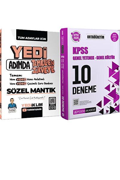 Yediiklim Yayınları Yedi Adımda Temelden Zirveye Sözel Mantık - 2026 KPSS Ort...