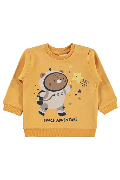 Civil Baby Astronaut Printed 6-18 Months Sweatshirt - Mustard 9-12 Months