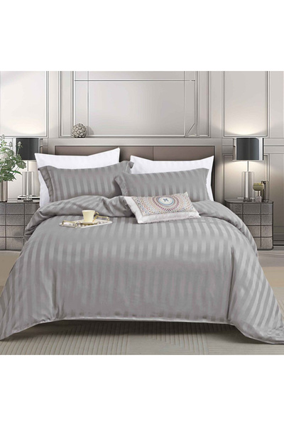 OEM Lenjerie de pat damasc pentru pat de 1 persoana, 4 piese, PRV, Finet, DRE...