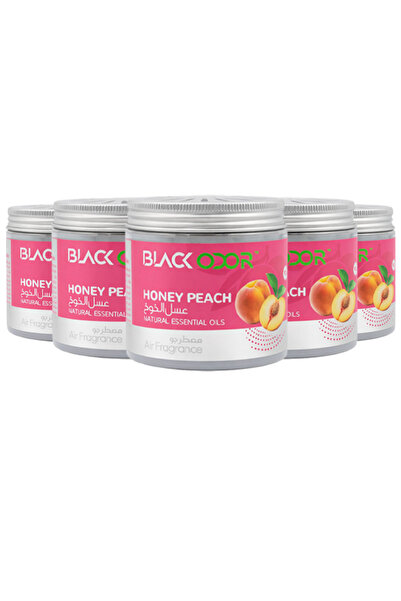 Black Odor Honey Peach Air Freshener Gel 12oz Natural Essential Oils Long Las...