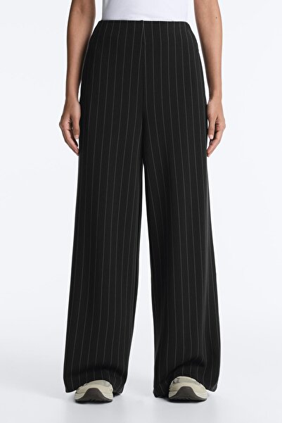 Oysho Yumuşak dokunuşlu modal kumaşlı geniş diplomatik çizgili pantolon