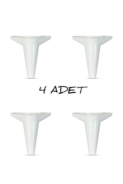 ARON (4 KOM) Vrh (12CM) BELA Noga za nameštaj za sofu, TV jedinicu, konzolu, ...