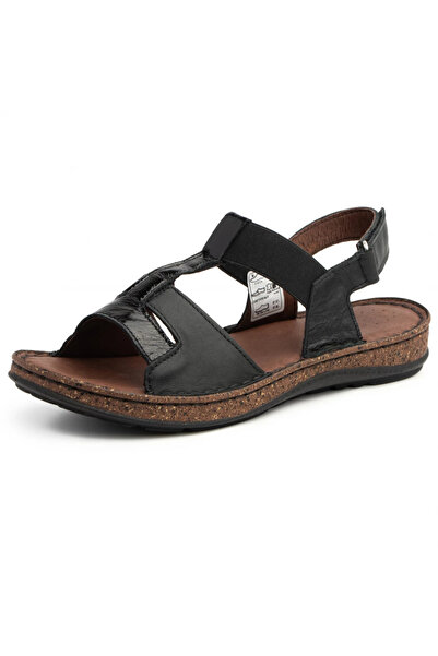 OEM Sandale din piele naturală 452 negre