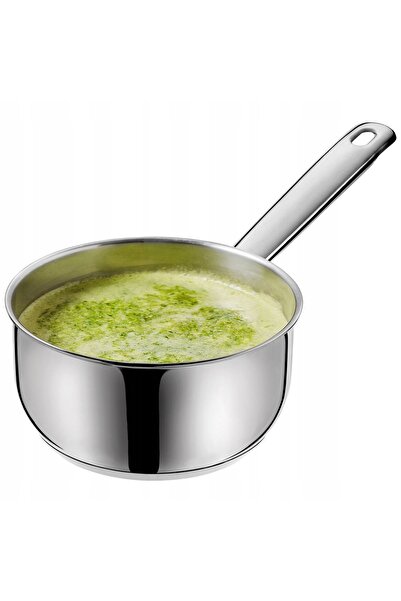 KADAX Steel Pot Saucepan 1.5 L Induction Gas Stainless Steel Saucepan 16 cm