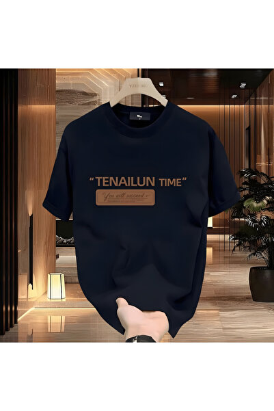 Printiva Unisex Oversize TENAILUN TIME Βαμβακερό T-SHIRT με στάμπα και κοντό ...