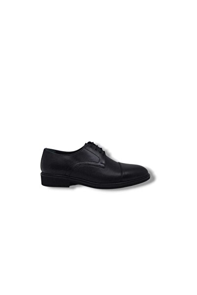 Zerhan Banner 247-415 Men's Black Lace-Up Genuine Leather Classic Shoes