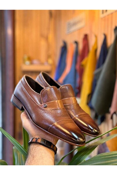 Parlak Hakiki Deri Klasik Kösele Taban Kundura