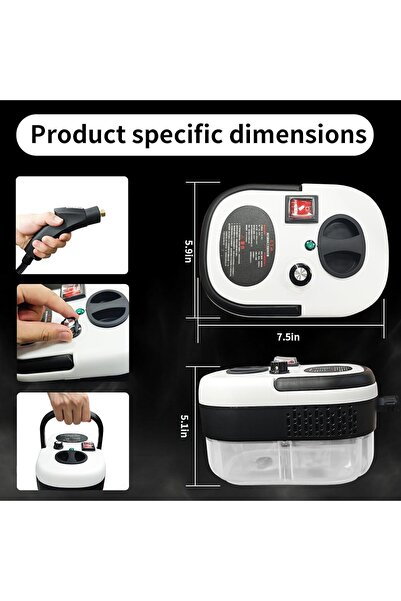 HWeggo 2500W Portable Steam Cleaner Handheld Pressurized High Temperature Steamer with 6 Adjustable Levels