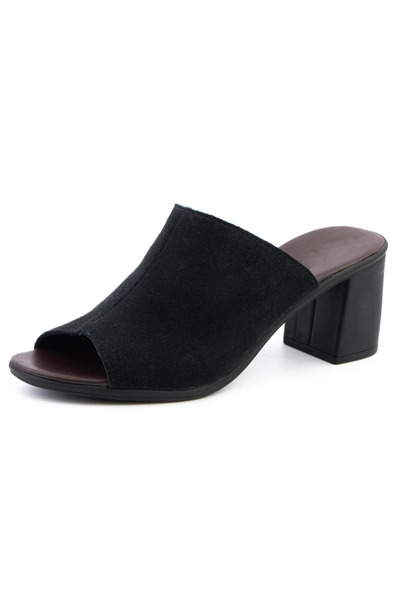 OEM Saboți din piele naturală 038 velur negru