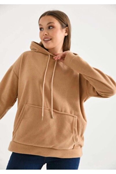 modasindoma Women's Hooded Sweatshirt Brown