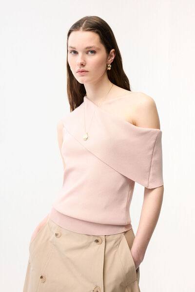 adL Düşük Omuz Triko Bluz