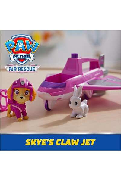 TOYFEST مجموعة طائرات الإنقاذ من باو باترول مع مخلب وسلة، شخصية بحجم 6 سم + أرنب