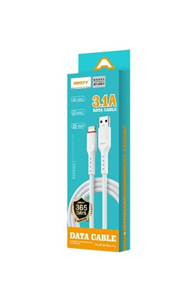 ANSTY كابل AT-L02-i Lightning بقوة 3.1 أمبير - شحن سريع ونقل بيانات عالي السر...