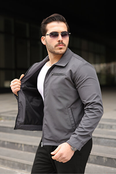 Mero Life Men's Black Relax Fit Premium Lined Transitional Coat & Jacket