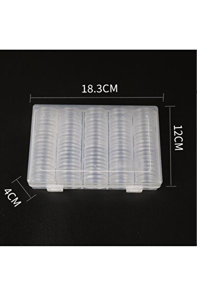 Arabest Premium Coin Collection Storage Box, 30 Round Cases with White Insert...