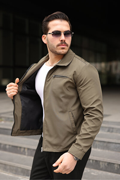 Mero Life Men's Black Relax Fit Premium Lined Transitional Coat & Jacket