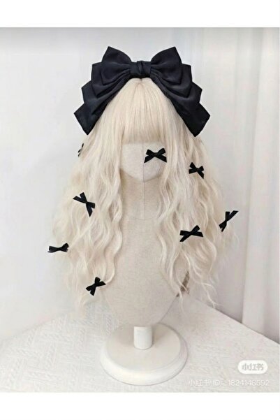 Shiklik Large Bow Crown and 8 Small Clip Hairpin Set - Lolita Style