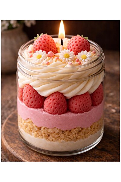 Veluna mum El Yapımı Çilekli Magnolia 🍓💫
