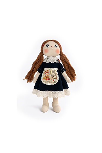 Wang Păpușa cu rochie neagră – jucărie textilă realizată manual