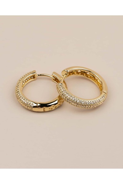 Portakal Esintisi Narelya Inlaid Zircon Stone Hoop Xuping Earrings