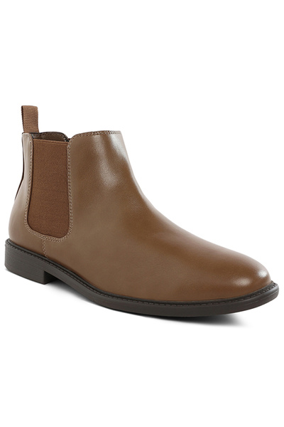 london Rag Men's Faux Leather Chelsea Boots
