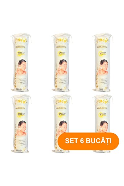 Qwix SET 6 PIECES - Makeup Remover Cotton Pads, 120 Count
