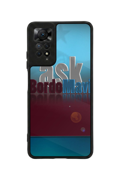 Aksel Kılıf متوافق مع Redmi Note 11 Pro / 12 Pro مطبوع، أسود مطفي، سيليكون نا...