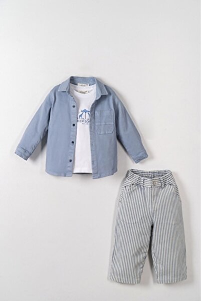 nk kids 41628 South T-Shirt 1/4 White-Blue