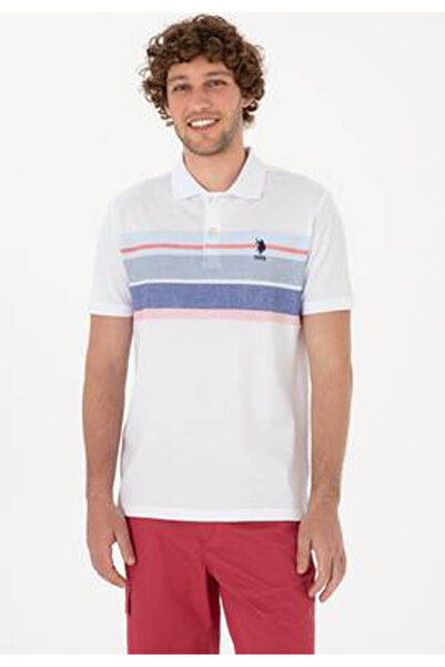 U.S. Polo Assn. تي شيرت بولو للرجال باللون الأزرق الداكن من Parın 2104447
