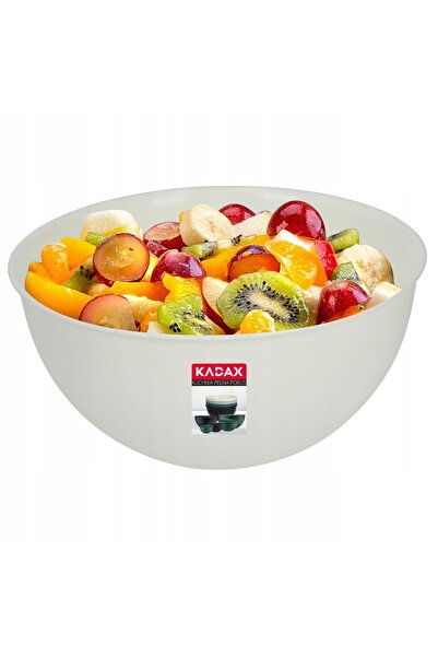 KADAX Plastic Kitchen Bowl 5L Large Universal Fruit Salad Bowl 27cm