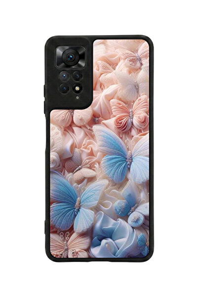 Aksel Kılıf متوافق مع Redmi Note 11 Pro / 12 Pro مطبوع، أسود مطفي، سيليكون نا...