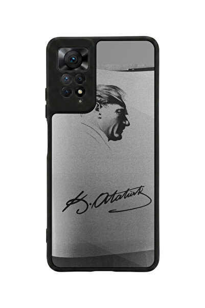 Aksel Kılıf متوافق مع Redmi Note 11 Pro / 12 Pro مطبوع، أسود مطفي، سيليكون نا...