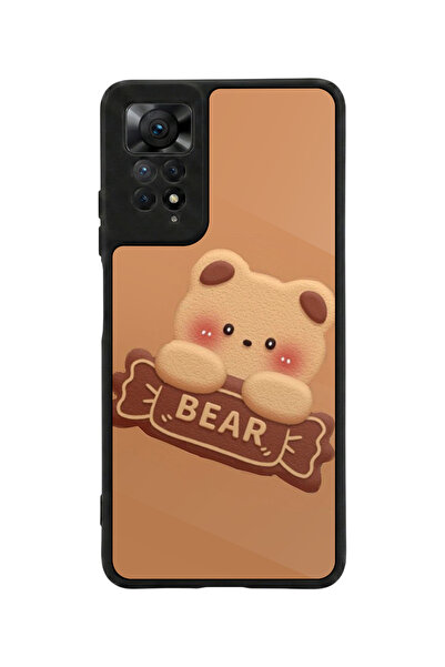 Aksel Kılıf متوافق مع Redmi Note 11 Pro / 12 Pro مطبوع، أسود مطفي، سيليكون نا...