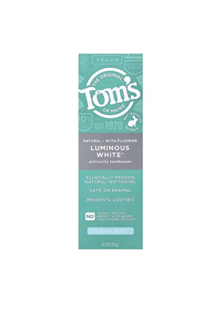 tom's of maine Natural Toothpaste Whitening & Vegan Clean Mint 113 g