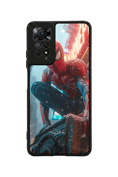 Aksel Kılıf متوافق مع Redmi Note 11 Pro / 12 Pro مطبوع، أسود مطفي، سيليكون نا...